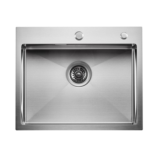 VEVOR 68cm Kitchen Sink Top Mount Single Bowl Drop-In Basin Stainless Steel Bar - Picture 11 of 12