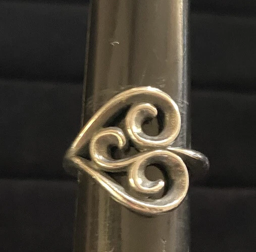 JAMES AVERY SWIRL HEART RING SIZE 5 STERLING SILVER RETIRED eBay