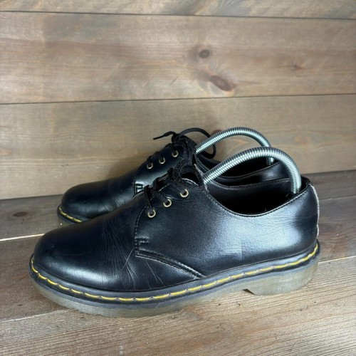 dr martens womens size 9 shoes black leather lace up comfort oxfords