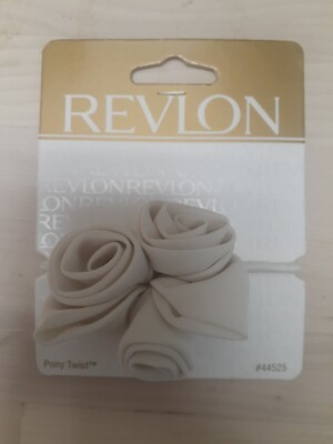 Vintage 1997 Revlon Pony Twist ivory floral NIP NEW OLD STOCK