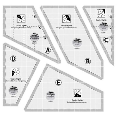 Creative Grids Crazier Eights Template and Quilt Ruler   CGRMT7   Made in USA...