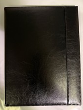 Deluxe Black Writers Padfolio Inside Pocket O...