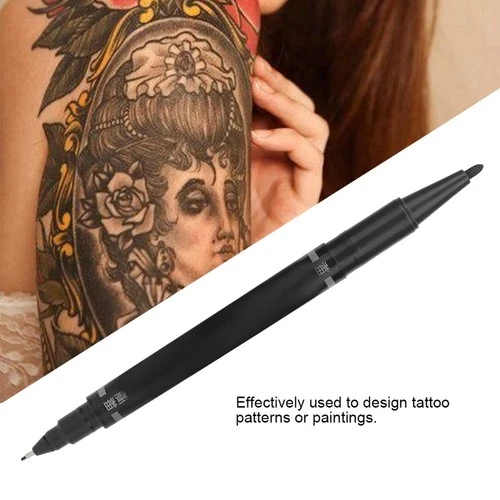 Tattoo Skin Marker Pen Double Tip Fine Regular Stencil Scribe Black image 6
