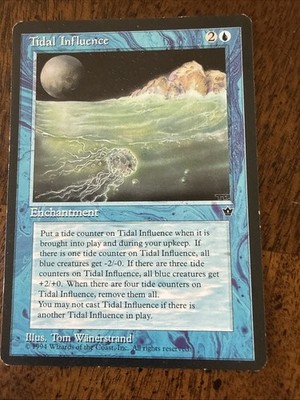 Moderate Play, English MTG Regular Tidal Influence Fallen Empires Magic the Gath