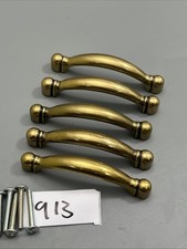 5 Cabinet Pull Burnished Brass 3 inch Center to Center cabinet maker crafting