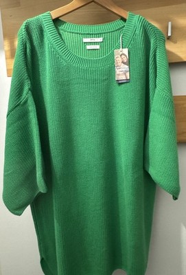 Brax Damen Pullover Pulli 46  Oversized  3XL Grün Neu 100% Baumwolle