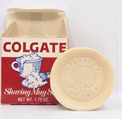 Vintage Colgate Shaving Mug Soap 1.75oz Original Box Unused - Open Box