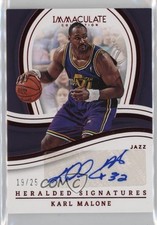 2022-23 Panini Immaculate Heralded Signatures Red 19/25 Karl Malone Auto HOF 7o6