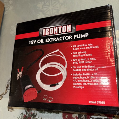 #ad 12V OIL Extractor Pump See Photos For Specs NI Open B $33.33