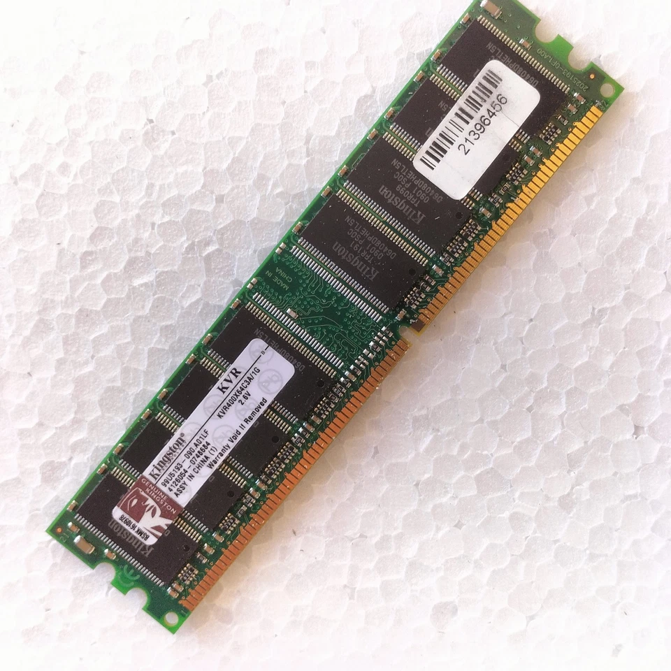 RAM 4GB 4x1GB DDR400 PC3200 CL3 200MHz KIngston KVR400X64C3A 99U5193-090.A01LF - Immagine 3 di 4