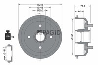 2X Pagid Bremstrommel 62909N FüR Ford Escort 6 Gal Aal Abl Fiesta 4 Afl Turnier