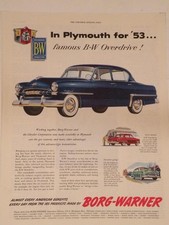 Magazine Ad - 1953 - Borg-warner Overdrive - Plymouth Cranbrook