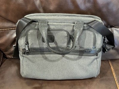 Tumi ALPHA 3 Expandable Organizer Laptop Brief Briefcase ALLOY GRAY