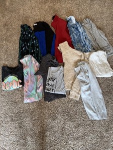 Women’s Clothing Shirt Sweaters Size Large Lot Of 12