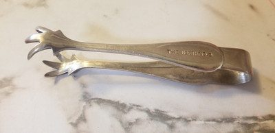 Victor Silver Co. The Northfield Hotel SP Claw Sugar Tongs 4 3/8'' GUC