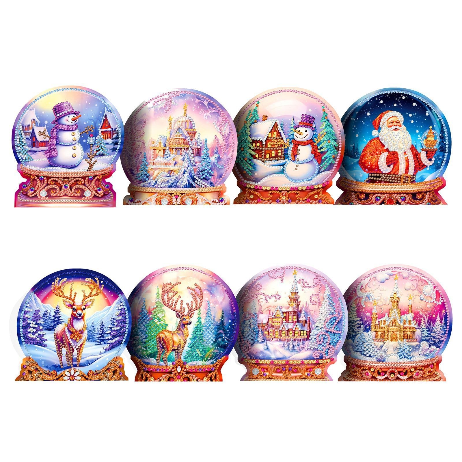 Peinture diamant 5D cartes de Noël et d'anniversaire en strass brillants