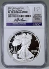 2023 W $1 Proof Silver Eagle NGC PF70 UCAM First Day of Issue Gaudioso Signature