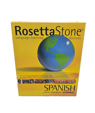 Rosetta Stone Spanish Level 1 2 Latin America Software Boxed Set CD-ROM Manual