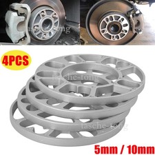 4PCs 5mm 10mm Alloy Aluminum Wheel Spacers Shims Spacer Universal 4/5 Stud Car
