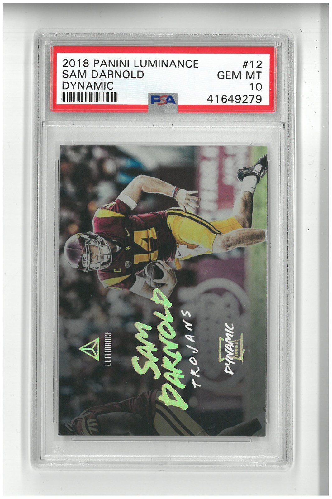 Sam Darnold Panini Luminance Dynamic #12 Base