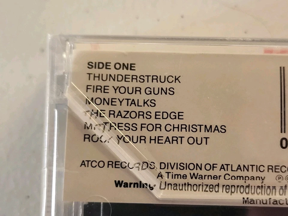 New Sealed AC/DC : RAZORS EDGE - Cassette (1990, Atco) Thunderstruck - Image 3 of 4