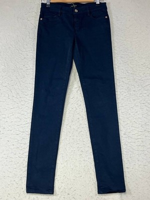 Massimo Dutti Skinny Fit Pants Size 2 Blue Stretch Pockets