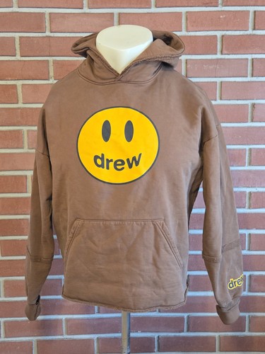 Drew House Deconstructed Mascot Hoodie Sweatshirt Adult Mens Small Brown EUC