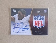 2011 TOPPS ROOKIE RISING GREG LITTLE ON CARD AUTOGRAPHED ROOKIE CARD /100 BROWNS. rookie card picture