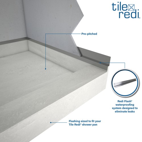 Tile Redi TRZF3666-BI Redi Flash Shower Flashing Kit for 36" x - Silver - Picture 2 of 2