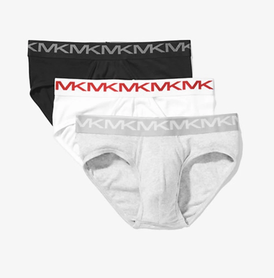 NIB MICHAEL KORS Men's 100% Cotton Underwear Briefs 3-PACK, Size XL (38-40) - Image 2 of 4