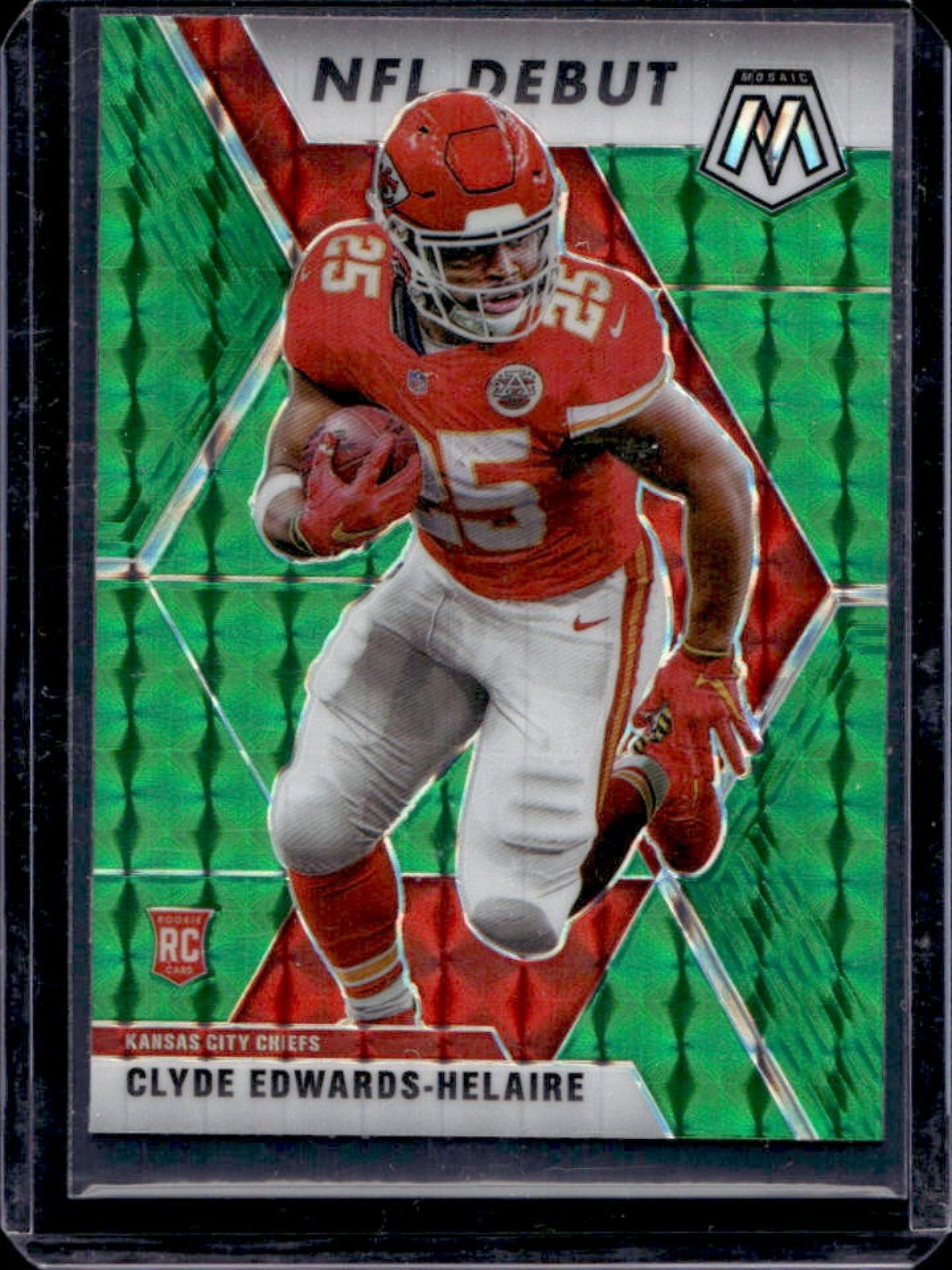 2020 Mosaic Clyde Edwards-Helaire RC Prizm Green Rookie #266 Chiefs