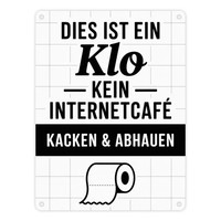 Klo, Kein Internetcafe Metallschild In 15X20 Cm