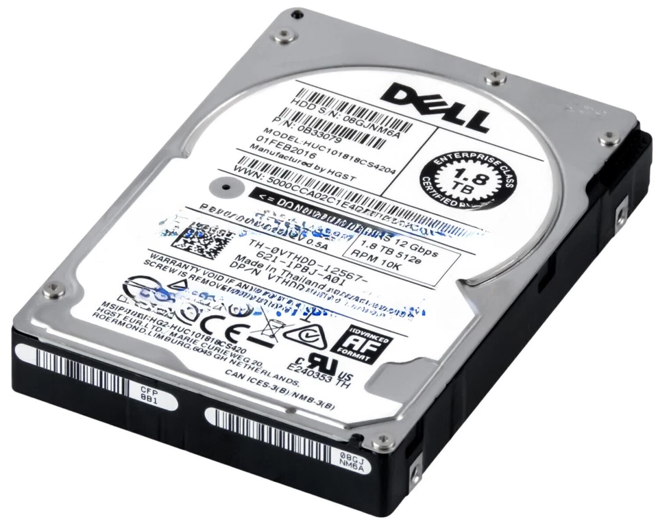 DELL SAS 1.8TB 12Gbps 512e RPM 10K HUC101818CS4204 DP/N VTHDD 0VTHDD - Image 3 of 3