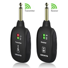 UHF Advanced Wireless Guitar System Bass Violin Transmitter Receiver 4 Channels