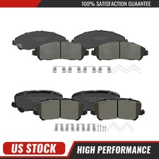 Front Rear Ceramic Brake Pads for 2017-22 Honda Pilot Ridgeline 14-16 Acura MDX
