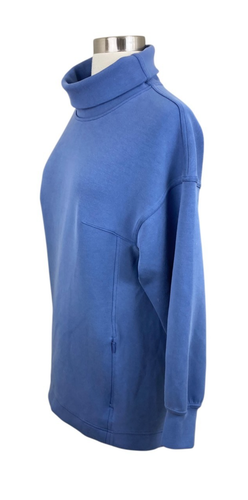 Lululemon Modal-Blend Turtleneck Tunic Water Drop Blue Size 4 W3FLGS Cross Back - Picture 2 of 4