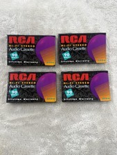 4 Vintage Audio Cassette RCA Hi-Fi Stereo RC90, Normal Bias SEALED