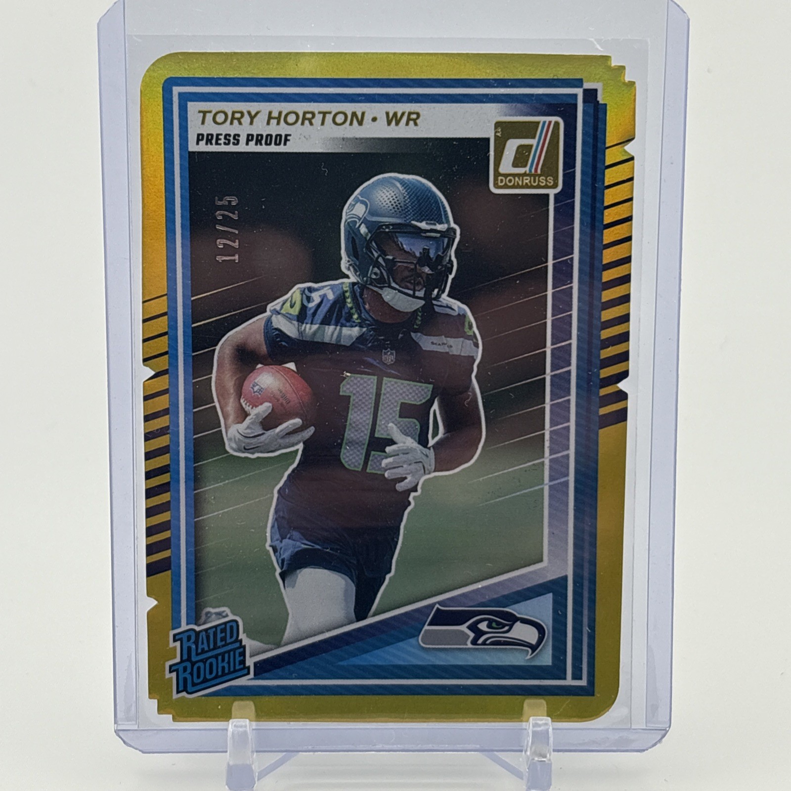 2025 Donruss Tory Horton Gold Press Proof Die Cut Rated Rookie /25 Seahawks
