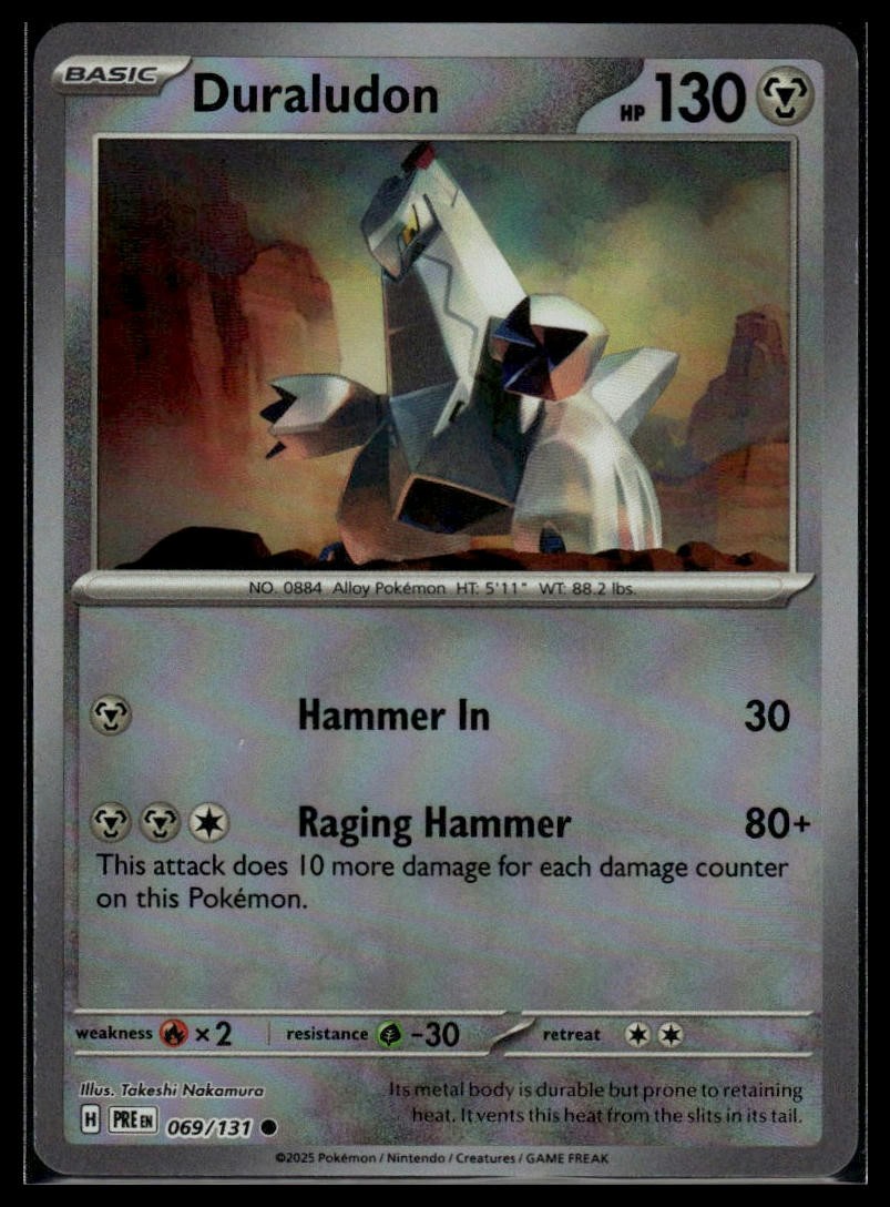 Duraludon (Master Ball Pattern) Common SV: Prismatic Evolutions 069/131 Holo NM