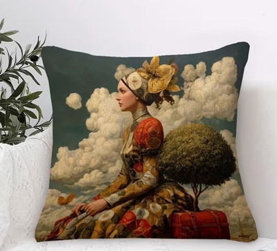 FLORAL MUSE Deko Kissen 45 Design Geschenk Motiv Frau kreativ Natur