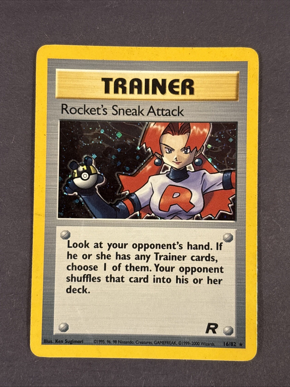 Rocket’s Sneak Attack 16/82 Pokemon Team Rocket Holo MP
