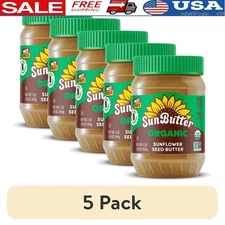 Organic Sunflower Seed Butter 16oz Nut-Free Creamy Spread 5 Pack Gluten-Free New