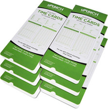 Upunch 300 Time Cards for Green HN3000 Autoalign Time Clocks HNTCG1300 