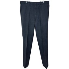 Custom Tailored Men's Gray Tweed Pants Made In Hong Kong 100 Wool 39" X 32"