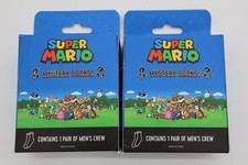 Super Mario Bros Mystery Socks Lot Of 2 Men's Crew NWT