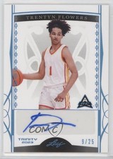 2022-23 Leaf Trinity Holo Platinum 9/25 Trentyn Flowers #BA-TF1 Auto 1k5