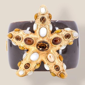 Authentic CINER, Signed Vintage, 18k Gold Plated, Meribella Starfish Bracelet