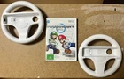 Mario Kart w/ 2x Genuine Nintendo Wii White Steering Wheel *FREE Next Day Post*