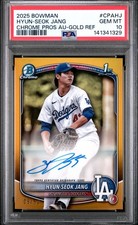 2025 Bowman Chrome Prospects 1st Hyun-Seok Jang True Gold Auto /50 - PSA 10