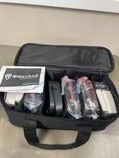 Rockville 4 Pack MINI RF1 V3 Black LED Wash Up Light, RGBWA UV, Compact, App, Re